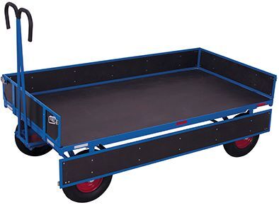 Variofit Handpritschenwagen mit Bordwand 2080x1030x1340mm Traglast 1000kg Produktbild Variofit Handpritschenwagen mit Bordwand 2080x1030x1340mm Traglast 1000kg bild 2