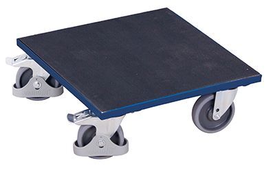 Variofit Kistenroller mit aufgeklebtem Riefengummi 500x500x185mm Traglast 400kg Produktbild Variofit Kistenroller mit aufgeklebtem Riefengummi 500x500x185mm Traglast 400kg