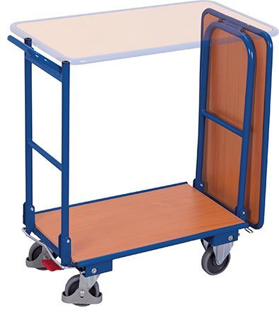 Variofit Klappbügelwagen mit 2 Etagen 905x450x970mm Traglast 150kg Produktbild Variofit Klappbügelwagen mit 2 Etagen 905x450x970mm Traglast 150kg bild 2