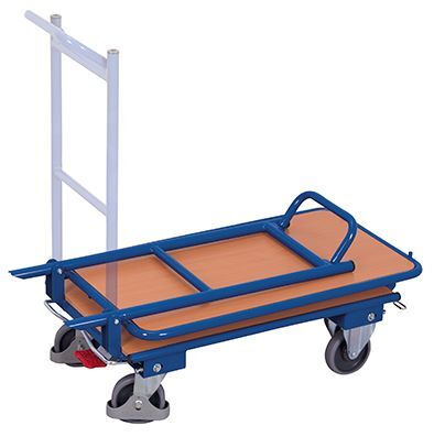 Variofit Klappbügelwagen mit 2 Etagen 905x450x970mm Traglast 150kg Produktbild Variofit Klappbügelwagen mit 2 Etagen 905x450x970mm Traglast 150kg bild 4