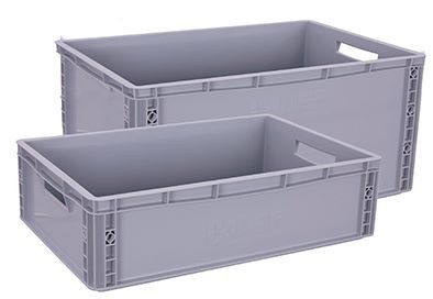 Variofit Kunststoffkiste silbergrau Traglast 25kg 600x400x220mm Variofit Kunststoffkiste silbergrau Traglast 25kg 600x400x220mm