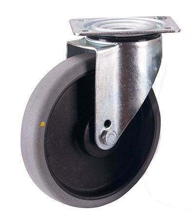 Variofit Lenkrolle 200x40mm grau elektrisch leitfähig Traglast 225kg Produktbild Variofit Lenkrolle 200x40mm grau elektrisch leitfähig Traglast 225kg