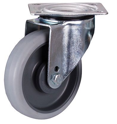 Variofit Lenkrolle 160x40mm grau thermoplastisch Traglast 200kg Produktbild Variofit Lenkrolle 160x40mm grau thermoplastisch Traglast 200kg