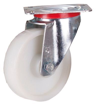 Variofit Lenkrolle Poly 150x40mm weiß Traglast 350kg Produktbild Variofit Lenkrolle Poly 150x40mm weiß Traglast 350kg