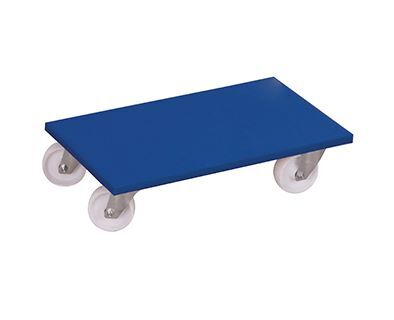 Variofit Möbelhund mit Kunststofflenkrollen blau 600x350x175mm Produktbild Variofit Möbelhund mit Kunststofflenkrollen blau 600x350x175mm