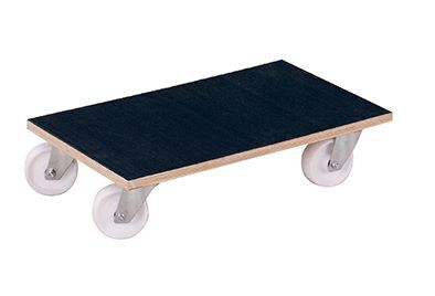 Variofit Möbelhund mit Kunststofflenkrollen schwarz 600x350x175mm Produktbild Variofit Möbelhund mit Kunststofflenkrollen schwarz 600x350x175mm