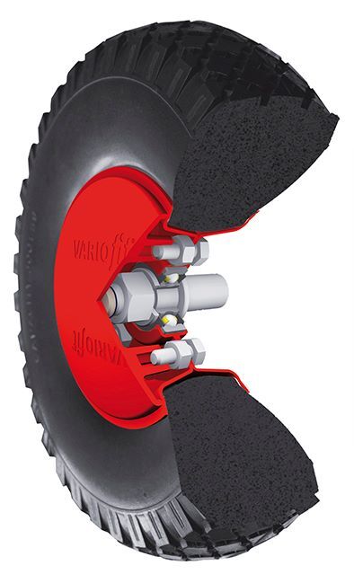 Variofit Pannensicheres Rad 260x85mm schwarz ohne Ventil Produktbild Variofit Pannensicheres Rad 260x85mm schwarz ohne Ventil bild 2