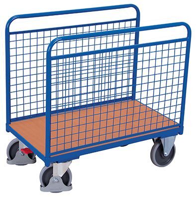 Variofit Seitenbügelwagen mit Drahtwänden 500kg Traglast Produktbild Variofit Seitenbügelwagen mit Drahtwänden 500kg Traglast