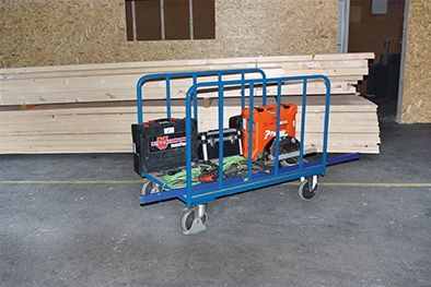 Variofit Seitenbügelwagen mit 2 Rohrwänden 1260x800x1045mm Produktbild Variofit Seitenbügelwagen mit 2 Rohrwänden 1260x800x1045mm