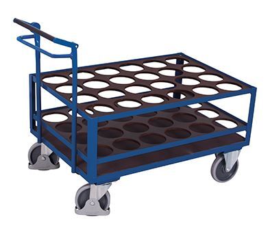 Variofit Stahlflaschenwagen mit Totmannbremse 1280x775x1095mm Produktbild Variofit Stahlflaschenwagen mit Totmannbremse 1280x775x1095mm