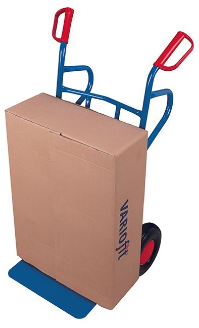 Variofit Stahlrohrkarre mit großer Schaufel Traglast 250kg 690x710x1200mm Produktbild Variofit Stahlrohrkarre mit großer Schaufel Traglast 250kg 690x710x1200mm bild 2