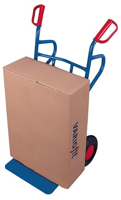 Variofit Stahlrohrkarre mit großer Schaufel Traglast 250kg 690x710x1200mm Produktbild Variofit Stahlrohrkarre mit großer Schaufel Traglast 250kg 690x710x1200mm bild 3