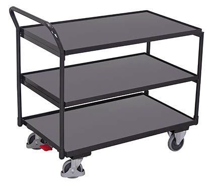 Variofit Tischwagen 3 Ladeflächen 1125 x 625 x 1010 mm Produktbild Variofit Tischwagen 3 Ladeflächen 1125 x 625 x 1010 mm