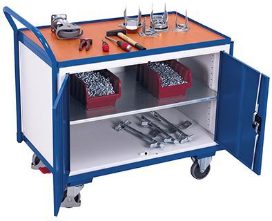 Variofit Werkstattwagen mit 1 Ladefläche 1125x625x1010mm Produktbild Variofit Werkstattwagen mit 1 Ladefläche 1125x625x1010mm bild 3