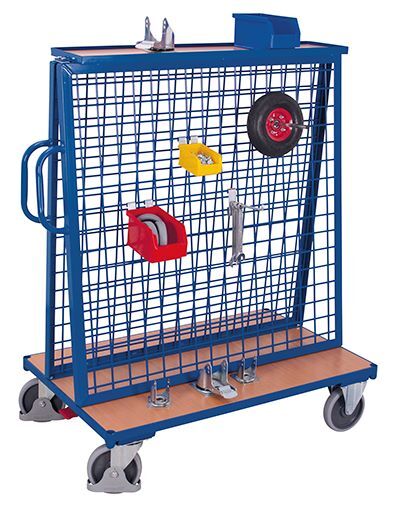 Variofit Werkstückwagen mit Ablage 1370x800x1585mm Produktbild Variofit Werkstückwagen mit Ablage 1370x800x1585mm