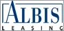 Der Wort Albis Leasing in Hellblau und Schwarz