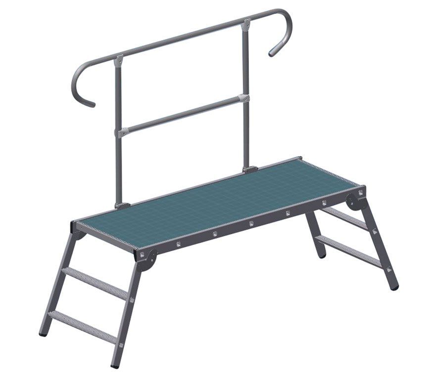 ZARGES Plattformgeländer Z600, zu Arbeitsplattform, klappbar Z600 Produktbild ZARGES Plattformgeländer Z600, zu Arbeitsplattform, klappbar Z600