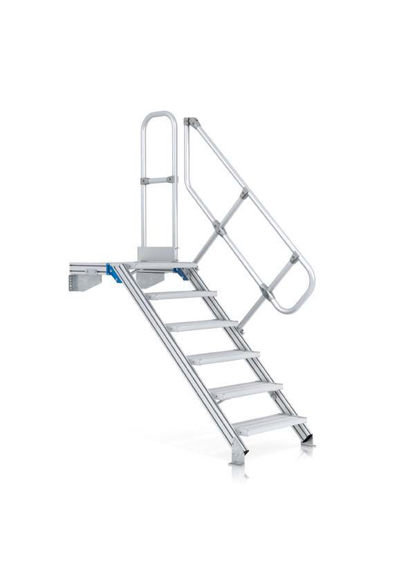 Zarges Leichtmetall Treppe mit Plattform 19 Stufen Z600 Zarges Leichtmetall Treppe mit Plattform 19 Stufen Z600