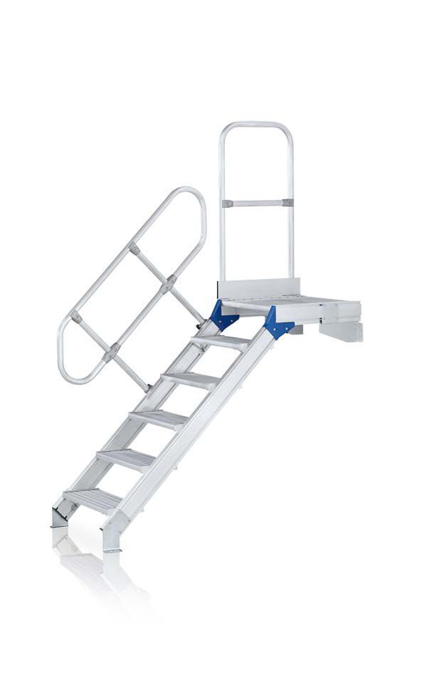 Zarges Leichtmetall Treppe mit Plattform 7 Stufen Z600 Produktbild Zarges Leichtmetall Treppe mit Plattform 7 Stufen Z600 bild 3