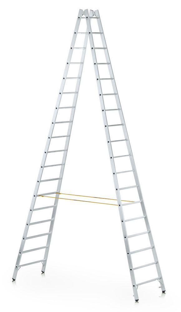 ZARGES LM-Sprossen-Stehleiter Z600, 2 x 18 Sprossen Leiterlänge 5,14 m Produktbild ZARGES LM-Sprossen-Stehleiter Z600, 2 x 18 Sprossen Leiterlänge 5,14 m