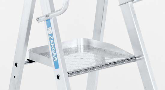 Zarges Leichtmetall Stehleiter mit Plattform 8 Stufen Z600 Produktbild Zarges Leichtmetall Stehleiter mit Plattform 8 Stufen Z600 bild 5