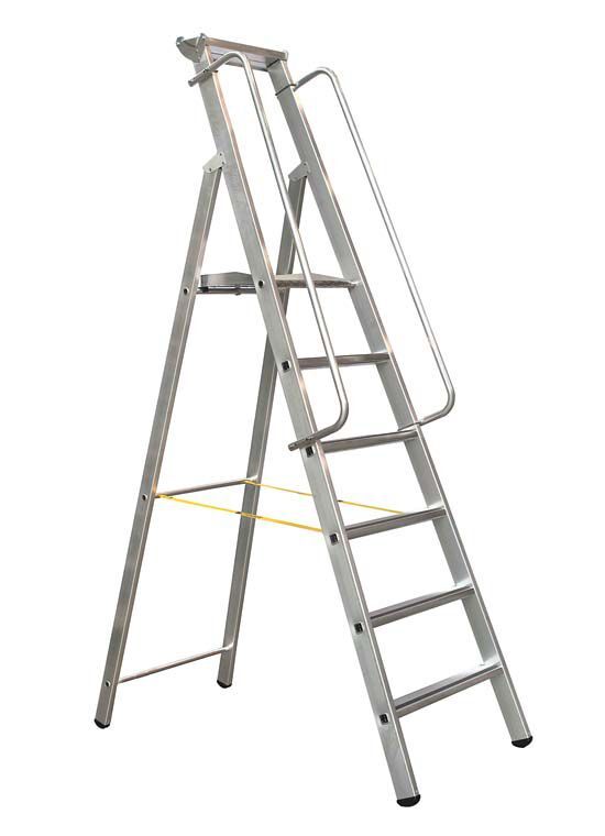 Zarges Leichtmetall Stehleiter mit Plattform 6 Stufen Z600 Produktbild Zarges Leichtmetall Stehleiter mit Plattform 6 Stufen Z600