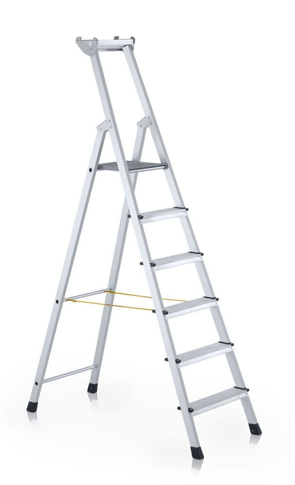 ZARGES XLstep S Stehleiter Z600 5 Stufen Leiterlänge 1,88m Produktbild ZARGES XLstep S Stehleiter Z600 5 Stufen Leiterlänge 1,88m