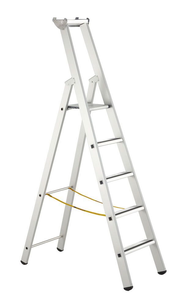 ZARGES Leichtmetall-Stehleiter, geb., SaferStep, eloxiert, 8Sprossen, Länge 2,88m Z600 Produktbild ZARGES Leichtmetall-Stehleiter, geb., SaferStep, eloxiert, 8Sprossen, Länge 2,88m Z600 bild 5