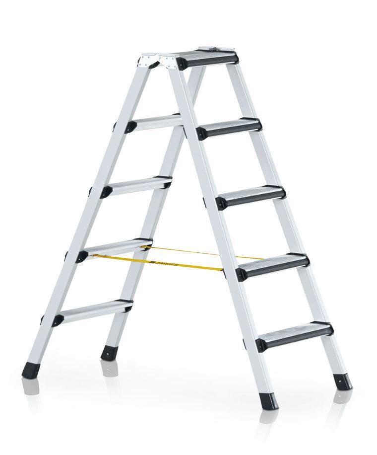 ZARGES LM-Stufen-Stehleiter Z600, 2 x 12 Stufen Leiterlänge 2,88  m Produktbild ZARGES LM-Stufen-Stehleiter Z600, 2 x 12 Stufen Leiterlänge 2,88  m bild 1