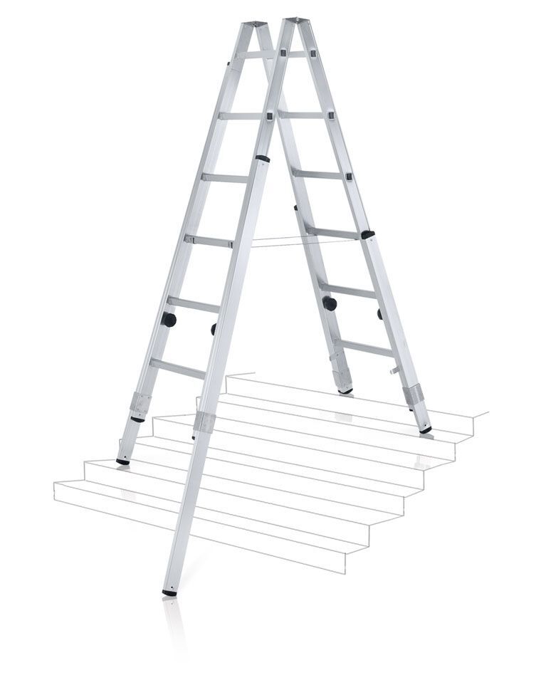 ZARGES LM-Sprossen-Stehleiter Z600, 2 x 8 Sprossen Leiterlänge min. 2,35 m Produktbild ZARGES LM-Sprossen-Stehleiter Z600, 2 x 8 Sprossen Leiterlänge min. 2,35 m bild 2