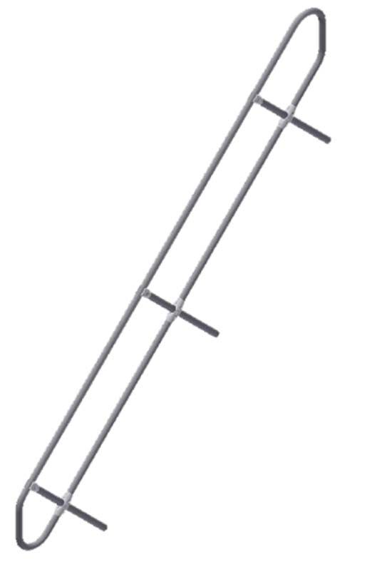 Zarges Handlauf fürTreppen mit 9 Stufen Z600 Zarges Handlauf fürTreppen mit 9 Stufen Z600