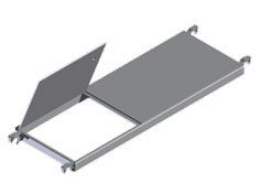 ZARGES Plattform mit Klappe Z600,  für 2,50 m Länge Produktbild ZARGES Plattform mit Klappe Z600,  für 2,50 m Länge