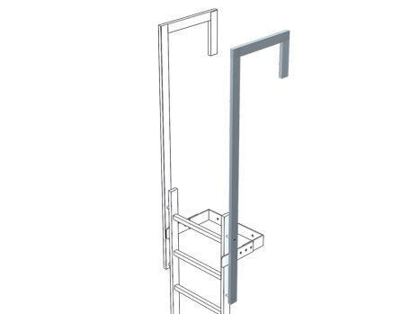 ZARGES Ausstiegsholm abgewinkelt STL, Edelstahl V4A Produktbild ZARGES Ausstiegsholm abgewinkelt STL, Edelstahl V4A