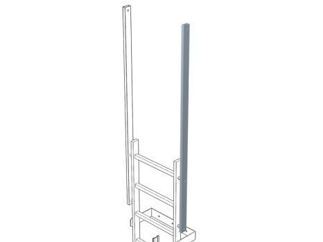ZARGES Ausstiegsholm einseitig STL, Edelstahl V4A Produktbild ZARGES Ausstiegsholm einseitig STL, Edelstahl V4A