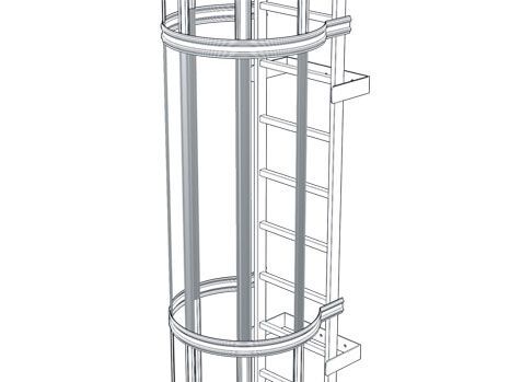 ZARGES Rückenschutzstrebe verzinkt STL,  ZARGES Rückenschutzstrebe verzinkt STL, 1.400 mm