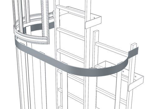 ZARGES Rückenschutzbügel Versatz V4A STL, für versetzte Ausführung ZARGES Rückenschutzbügel Versatz V4A STL, für versetzte Ausführung