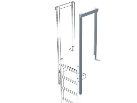 ZARGES Ausstiegsgeländer STL, Edelstahl V4A Produktbild ZARGES Ausstiegsgeländer STL, Edelstahl V4A