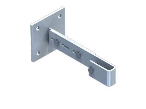 ZARGES Wandhalter verstellbar, Stahl verzinkt, Wandabstand 275 - 375 mm Produktbild ZARGES Wandhalter verstellbar, Stahl verzinkt, Wandabstand 275 - 375 mm