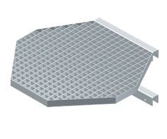 ZARGES Umstiegsplattform 8-eckig STL, Edelstahl V4A, 700 x 700 mm Produktbild ZARGES Umstiegsplattform 8-eckig STL, Edelstahl V4A, 700 x 700 mm