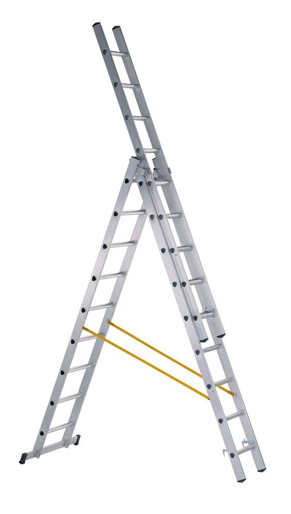 ZARGES Mehrzweckleiter 3-teilig Z200, 3 x 10 Sprossen Leiterlänge max. 6,65m ZARGES Mehrzweckleiter 3-teilig Z200, 3 x 10 Sprossen Leiterlänge max. 6,65m