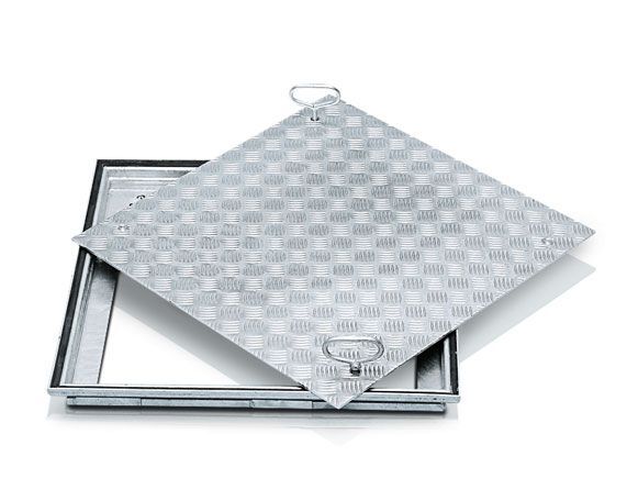 ZARGES Schachtabdeckung V2A SCH, Schachtmaß 1000 x 1000 mm ZARGES Schachtabdeckung V2A SCH, Schachtmaß 1000 x 1000 mm