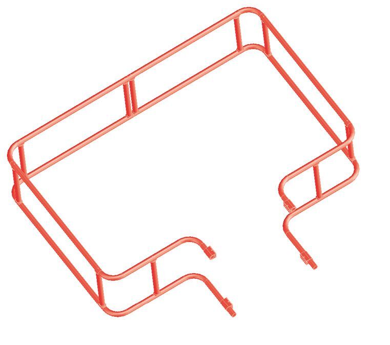 ZARGES Pflichtmodul Geländer, rechteckig Z600, Abmessung 1500 x 2050 mm Produktbild ZARGES Pflichtmodul Geländer, rechteckig Z600, Abmessung 1500 x 2050 mm