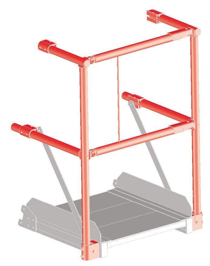ZARGES Optionsmodul Plattformgeländer Z600, Produktbild ZARGES Optionsmodul Plattformgeländer Z600,