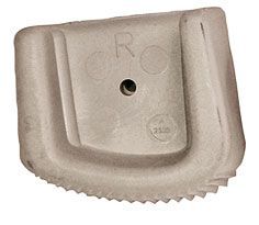 ZARGES Aussenschuh Z600, grau, links 66 x 31 mm Produktbild ZARGES Aussenschuh Z600, grau, links 66 x 31 mm