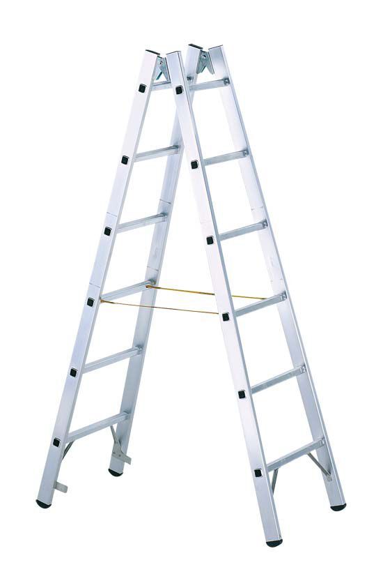Zarges Coni B Leichtmetall Stehleiter 2 x 4 Sprossen Produktbild Zarges Coni B Leichtmetall Stehleiter 2 x 4 Sprossen