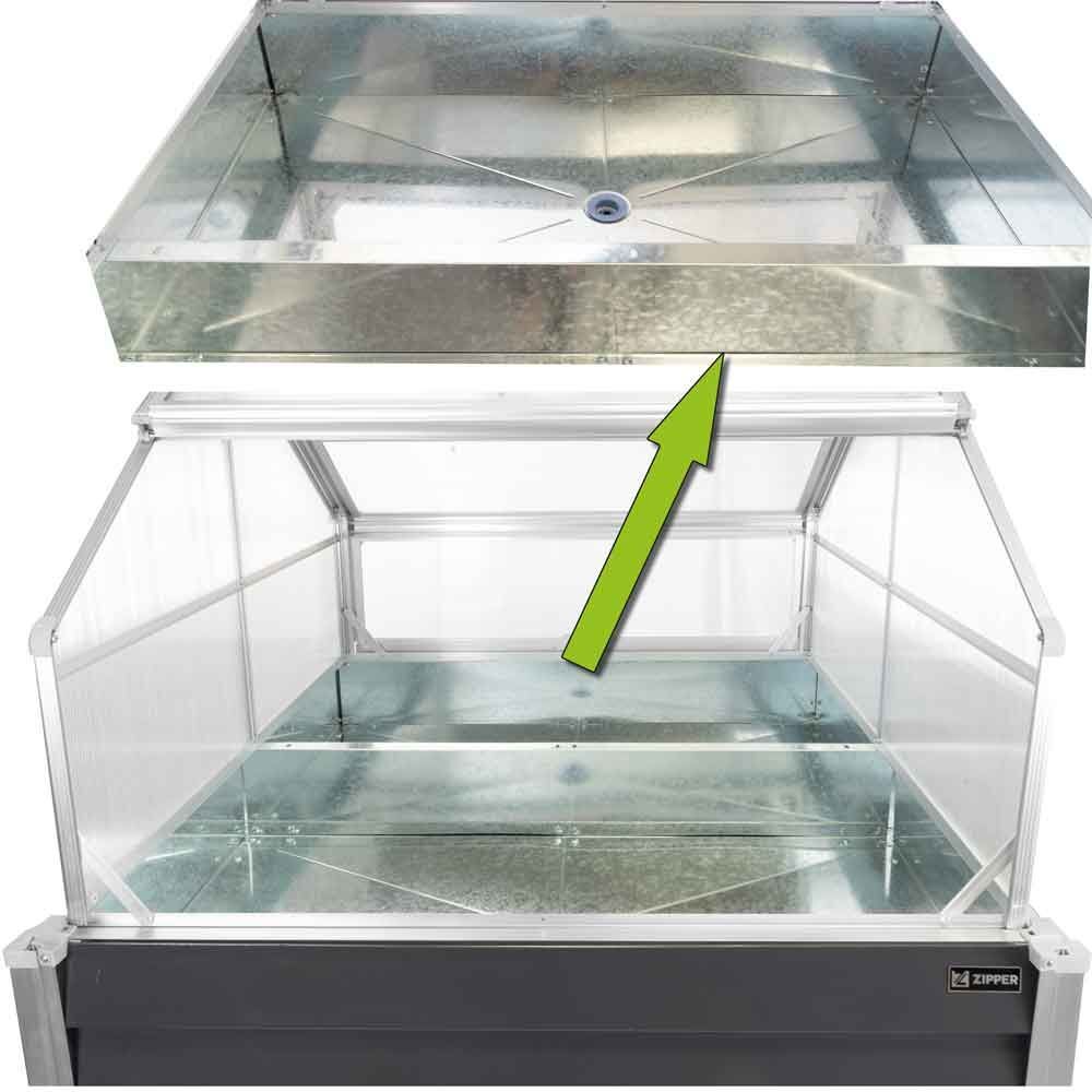 Zipper Balkon Gewächshaus mit 2 Pflanzenschalen je 120 Liter Produktbild Zipper Balkon Gewächshaus mit 2 Pflanzenschalen je 120 Liter bild 4