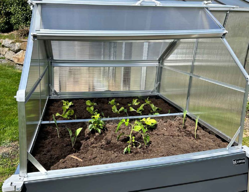 Zipper Balkon Gewächshaus mit 2 Pflanzenschalen je 120 Liter Produktbild Zipper Balkon Gewächshaus mit 2 Pflanzenschalen je 120 Liter bild 8