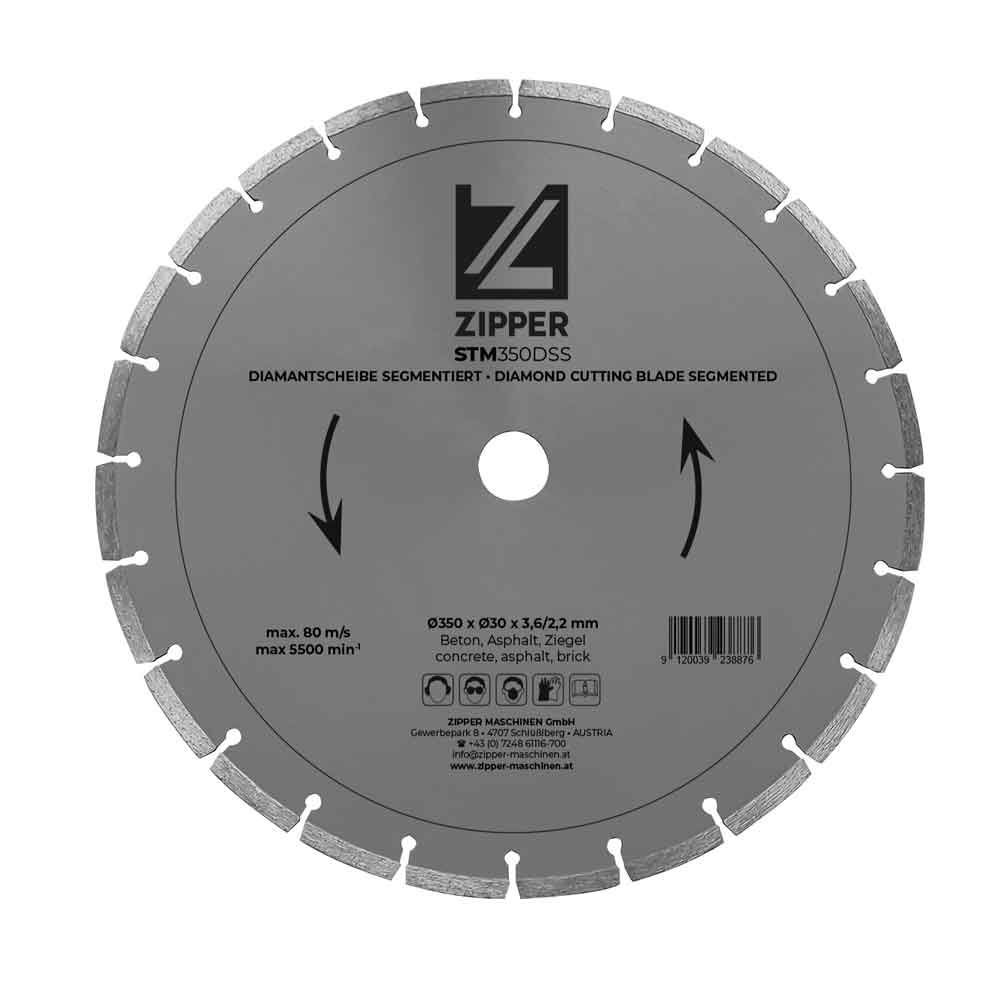 Produktbild Zipper Diamanttrennscheibe segmentiert 350 mm STM350DSS