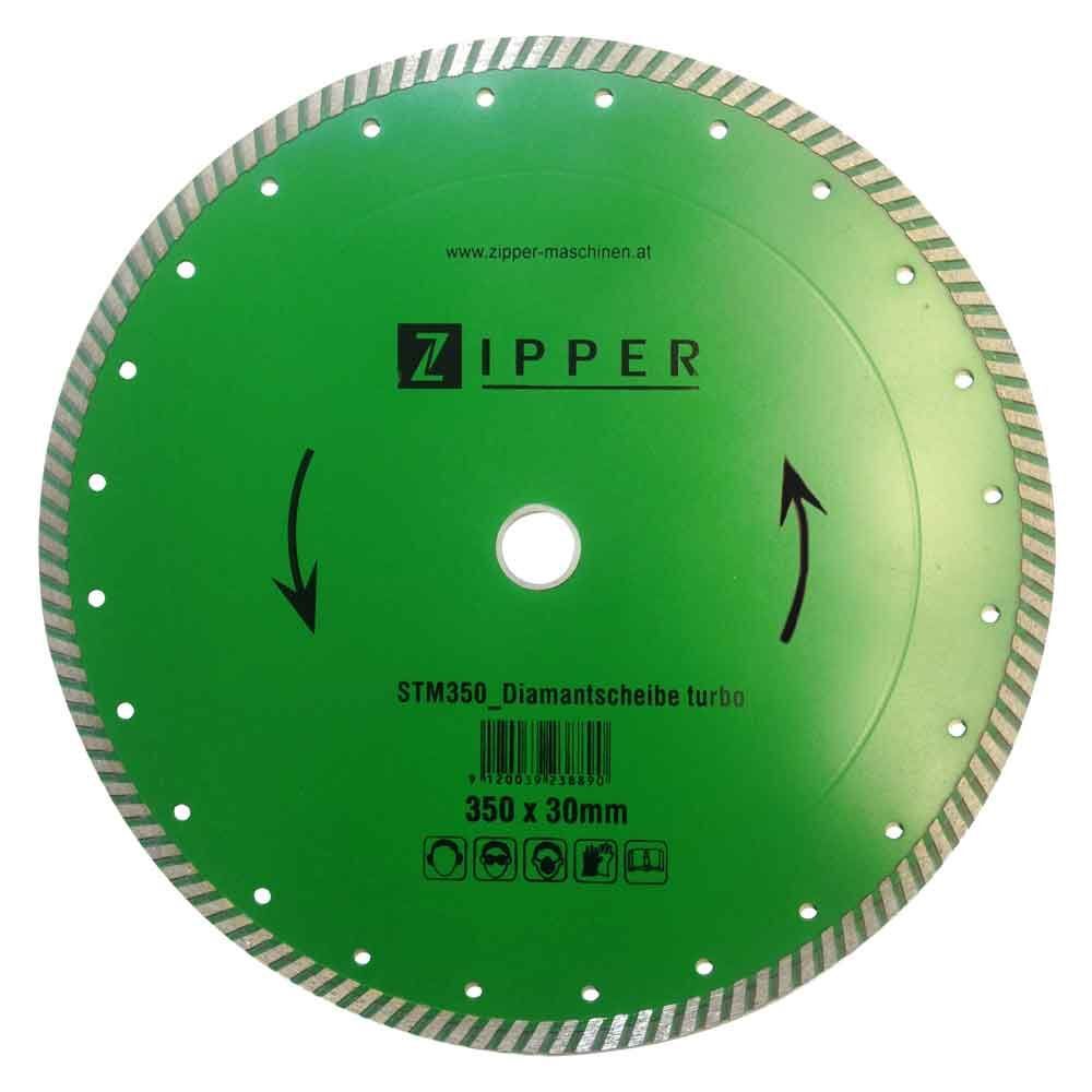 Produktbild Zipper Diamanttrennscheibe mit Turborand 350 mm STM350DST